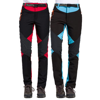 2015 New Women's Windproof Waterproof Thickened Warm Couple Outdoor Pants Soft Shell Climbing Pants Rush Pants