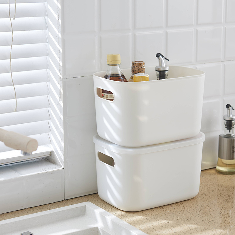 Internet Red Japanese Desktop Storage Box Anti-drop Plastic Clothes Filing Box Food Grade Thickened Kitchen Refrigerator Storage Box