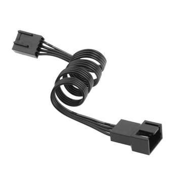 Computer adapter cable CPU fan cable 4pin computer fan extension cable pwm temperature control cable package black nylon net
