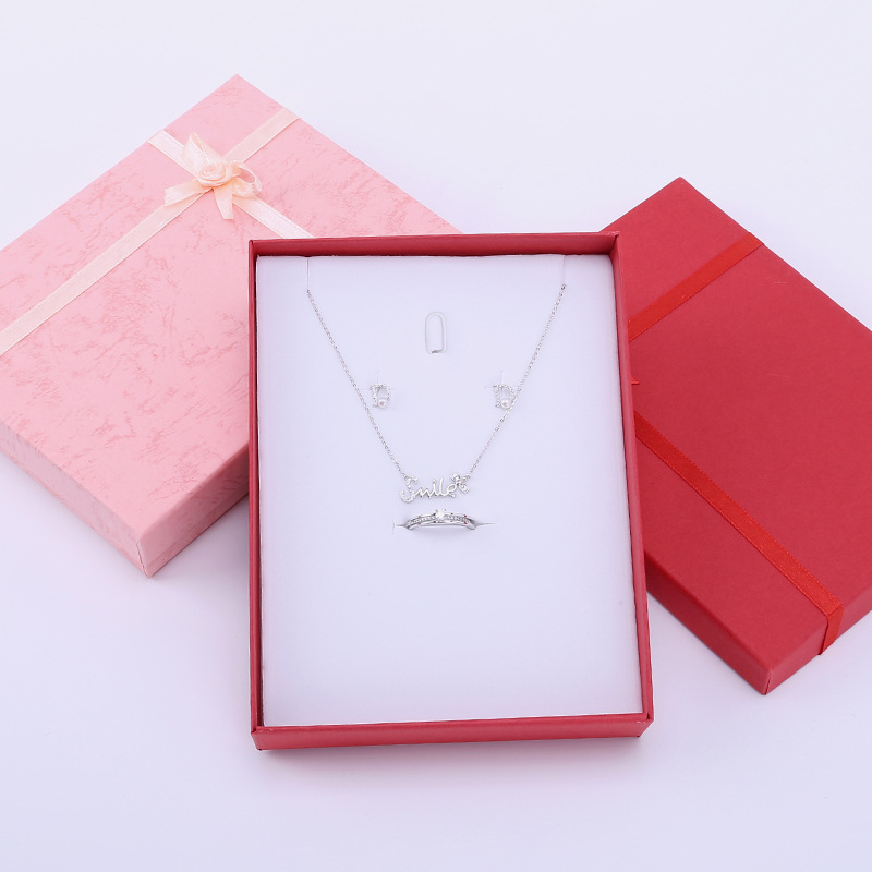 Paper Jewelry Storage Box 12X16 Necklace Set Heaven and Earth Cover Jewelry Box Yiwu Manufacturer Wholesale Gift Box