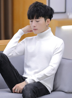 长袖秋冬纯色毛衣修身针织衫autumn men's sweater slim hoodies