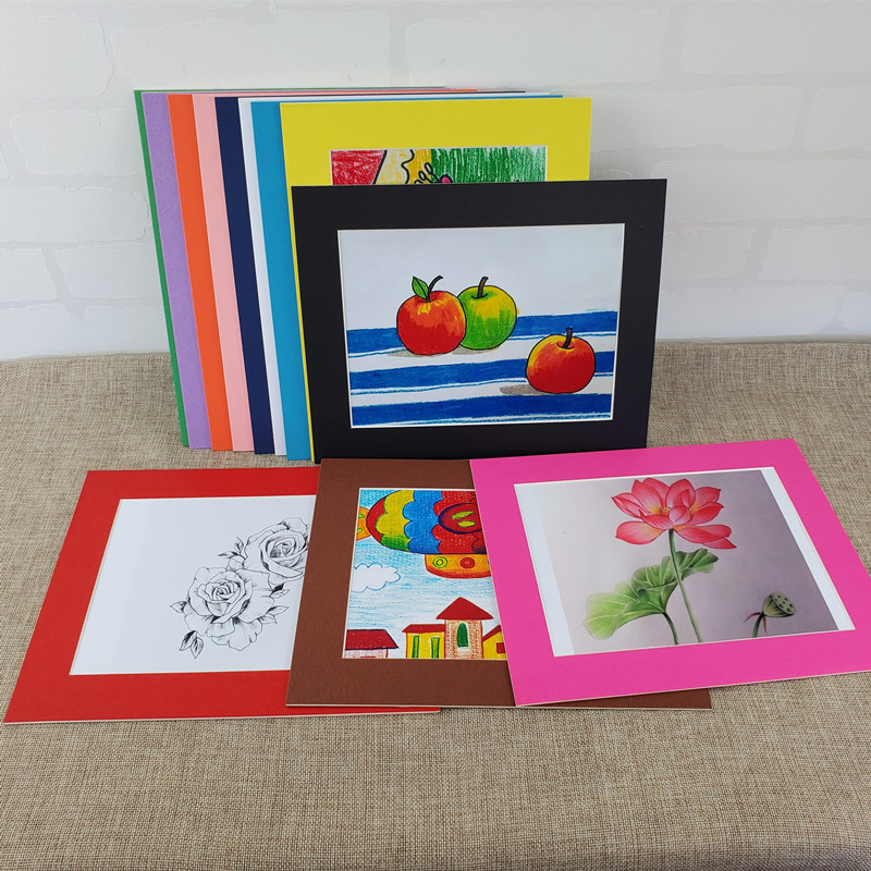 Early Education Children's Picture Frame Art Training Textbook Simple Cardboard Photo Frame 8inch Picture Frame 8inch Thickened Cardboard Photo Frame