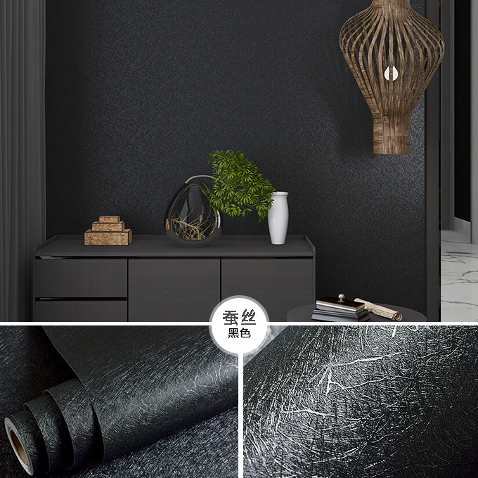 自粘墙纸防水纯色翻新贴纸卧室客厅寝室店铺装饰壁纸灰色素色墙贴
