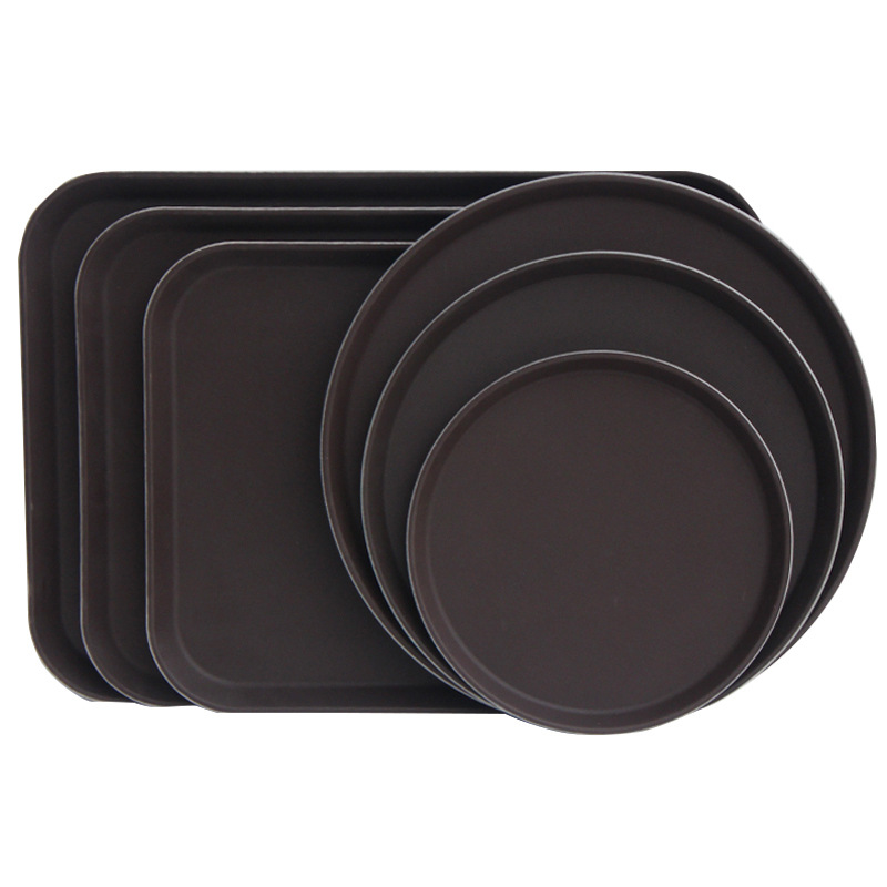 Hotel-Specific Serving Tray, Tempered Non-Slip Tray, Bar Ktv Cup Serving Tray, Commercial Rectangular and Round Tray