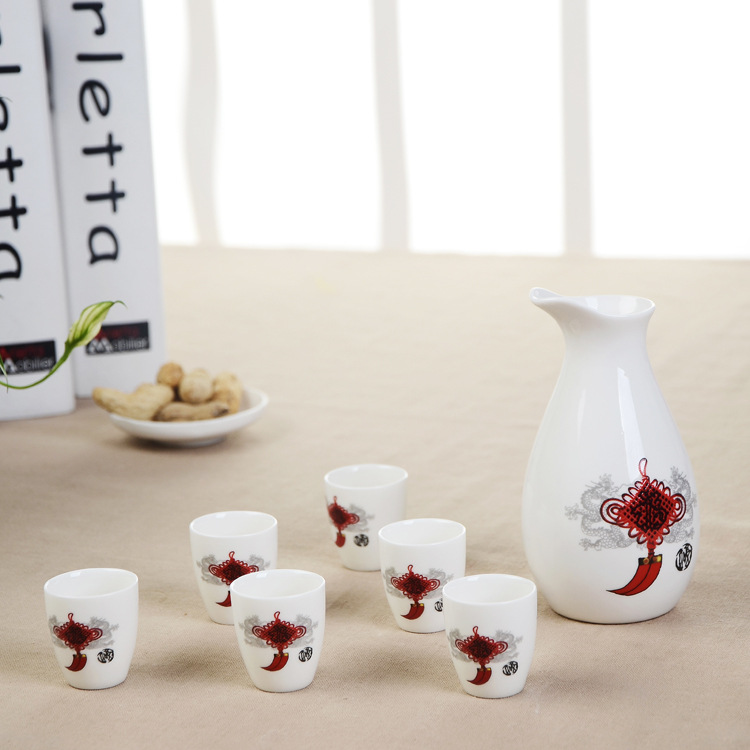 Factory supply ceramic wine set wine dispenser liquor half a kilo wine wholesale