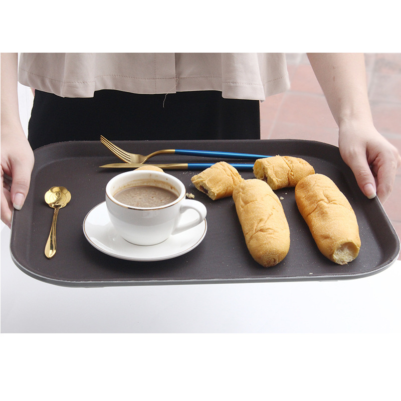 Hotel-Specific Serving Tray, Tempered Non-Slip Tray, Bar Ktv Cup Serving Tray, Commercial Rectangular and Round Tray
