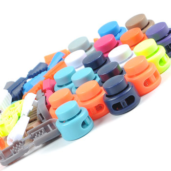 Wholesale spring Bread Buckle pig nose buckle shoelace buckle double hole plastic buckle tail clip free tie lazy shoelaces