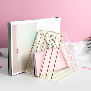 Nordic Creative ins Iron Elastic Telescopic Book Rack Separated Storage Desktop Folding Book Holder Book Holder Wholesale