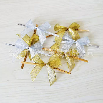 DIY Snack Baking Packaging Bow Tie Lollipop Candy Tie Metal Wire Seal Gold Gold Thread