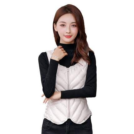 2025 Autumn and Winter New Women's Vest Lightweight Slim down Vest Women's Korean Style Inner Vest Seamless down Liner