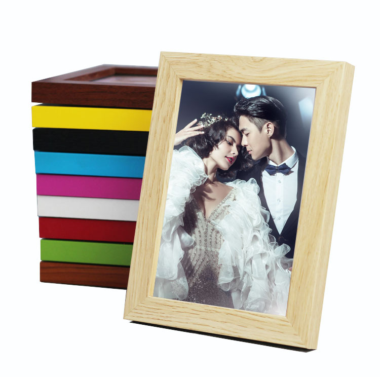 Mdf Density Board Wooden Photo Frame Manufacturer Wholesale 6inch Colored Wooden Frame Creative A4 Photo Wall Frame Handmade for Wall Hanging