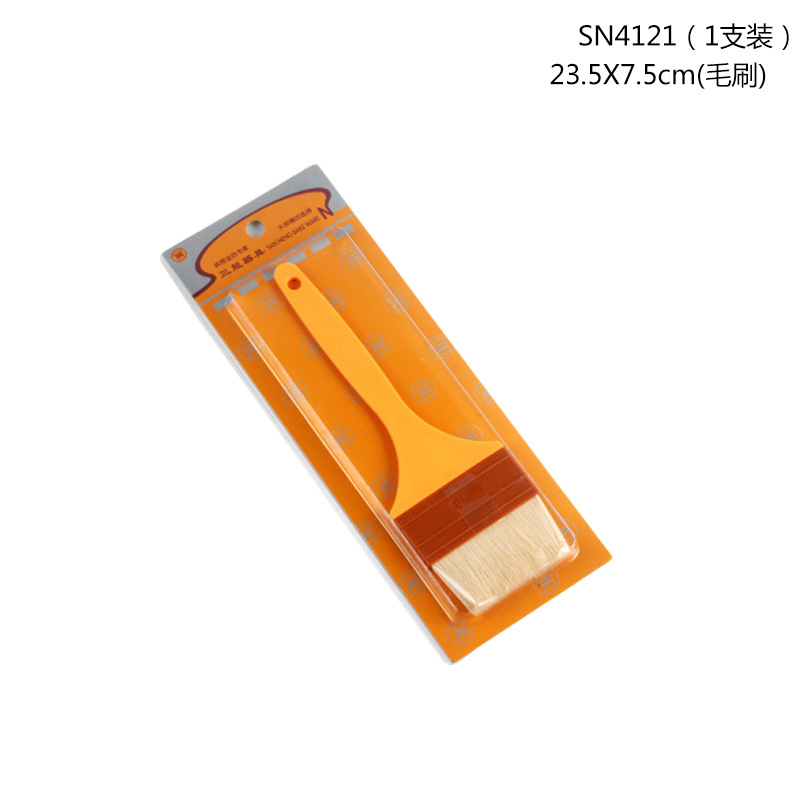 Three-energy oil brush barbecue brush oil wool brush kitchen barbecue egg liquid plastic handle straight baking tool SN4120