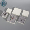 Jewelry Packaging three-layer shape white leather paper with black velvet and gray velvet ring earrings necklace jewelry box