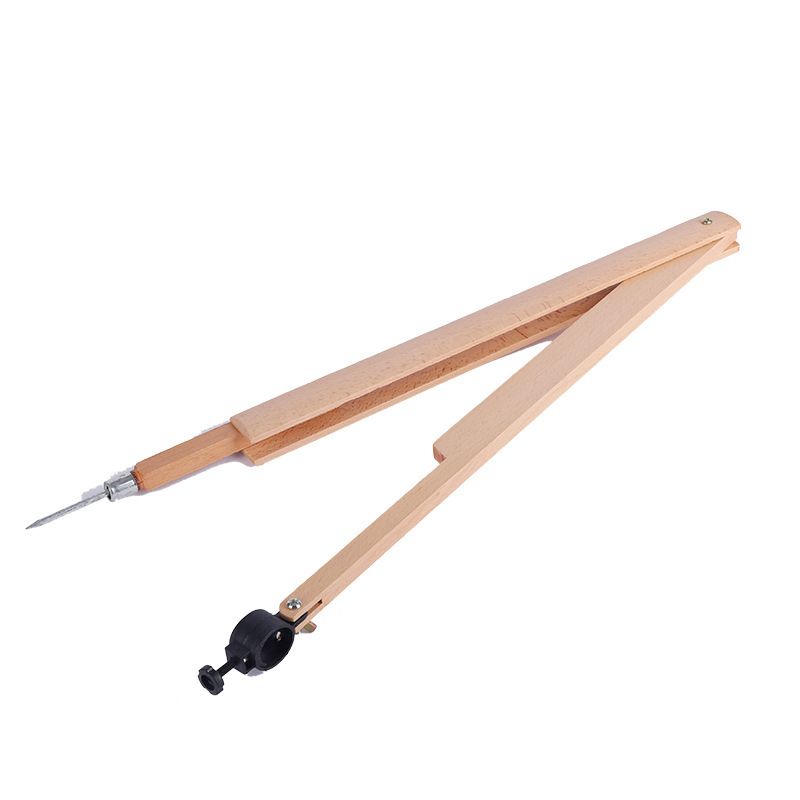 Beech compasses teacher demonstration drawing drawing instrument drawing circle tool sucker rubber head teaching drawing solid wood compasses