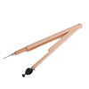 Beech compasses teacher demonstration drawing drawing instrument drawing circle tool sucker rubber head teaching drawing solid wood compasses
