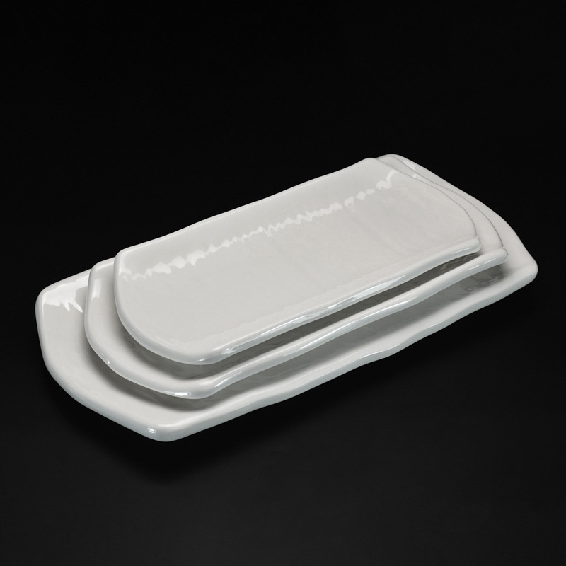 Rice Rolls dish Melamine melamine dish porcelain-like tableware rectangular dish cold dish snacks shaped dish hair high-grade A5