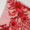 Mesh three-dimensional flower hot drilling nail bead embroidery lace accessories wedding dress clothing embroidery decoration flower