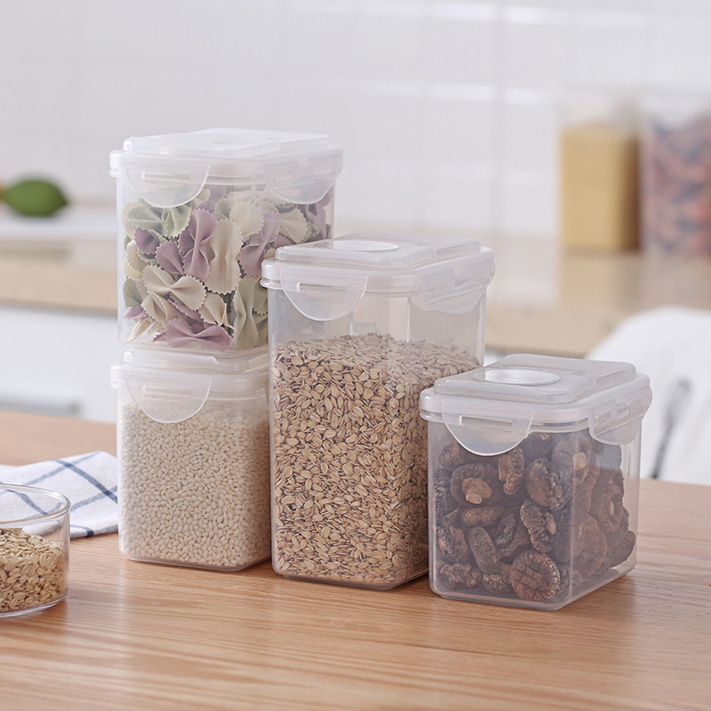 Plastic Sealed Jar Transparent Moisture-proof Milk Powder Jar Food Preservation Box Grain Storage Jar Refrigerator Storage Box