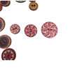 15/20/25mm Retro Disc Wood Buttons Painted Printed Two-Eye Wooden Buttons DIY Handicraft Accessories