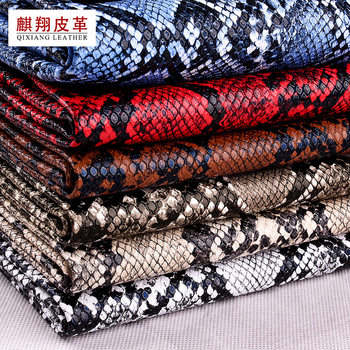 Yiwu manufacturers pearl snake pattern leather fabric luggage belt shoes imitation leather 1.0 thick pvc Artificial Leather wholesale