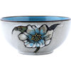 Yuquan Ceramic Creative Bowl and Dish Set Blue Flower Language Hand-Painted Noodle Bowl with Holes Ceramic Tableware Bowls and Plates Rice Bowl Tableware