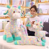 Плюшевая игрушка-жираф, радужная палевая кукла, пятнистый олень, тряпичная кукла, подушка для сна, мини