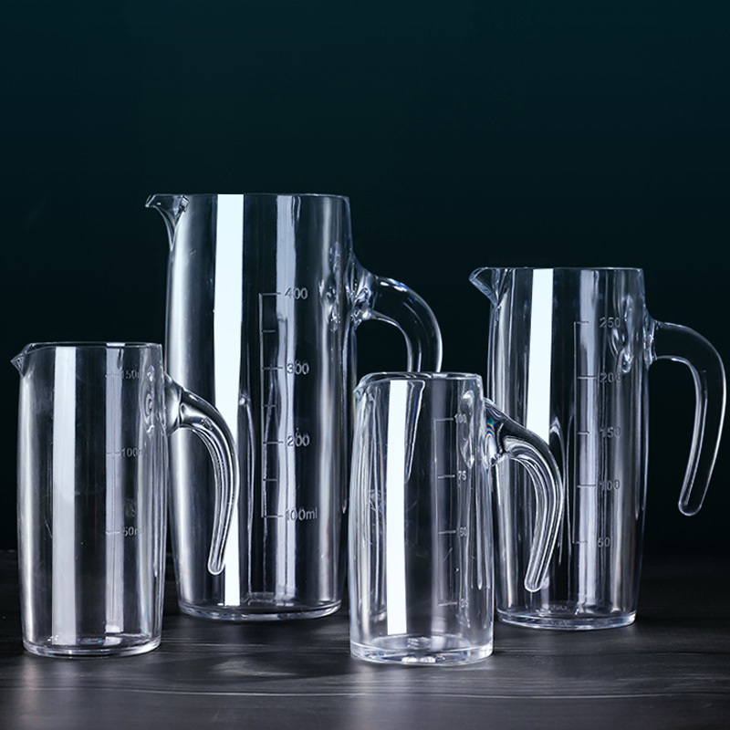 PC Jug Acrylic Wine Dispenser White Wine Decanter Handle with Scale Hotel Transparent Plastic Wine Dispenser