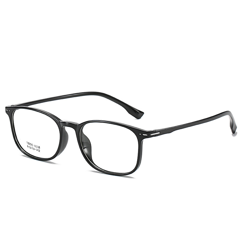 With degree myopia glasses finished 50-600 degree tr90 myopia frame retro transparent glasses frame