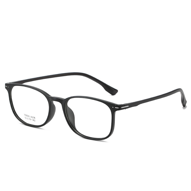 With degree myopia glasses finished 50-600 degree tr90 myopia frame retro transparent glasses frame