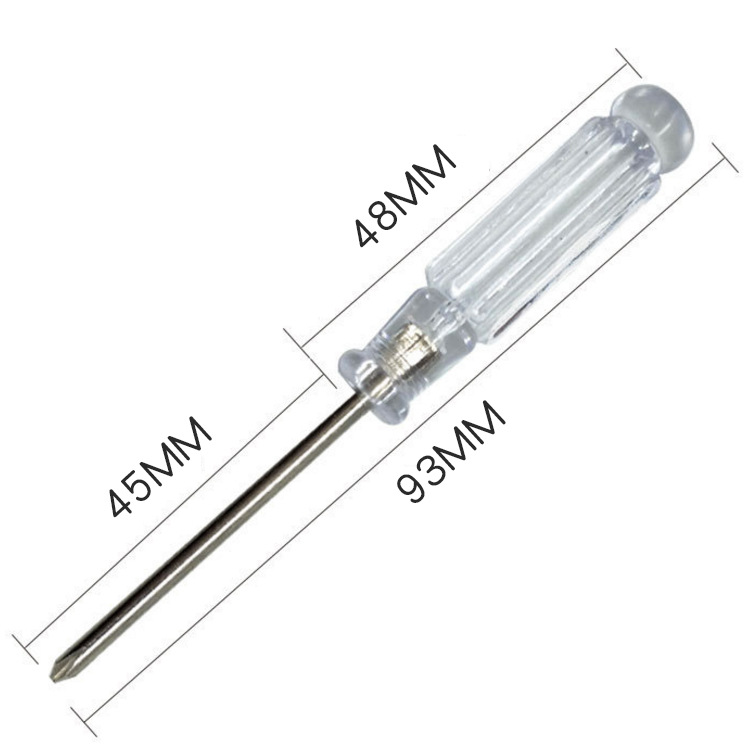 水晶手柄透明十字一字螺丝刀 小家电配套玩具赠品3MM起子小螺丝刀