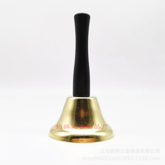 Metal hand bell 50mm65mm Bell 75mm iron wooden handle Bell Christmas decoration Bell ordering summons Bell