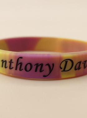 NBA湖人队3号球星浓眉哥安东尼·戴维斯硅胶夜光签名手环5色2尺码