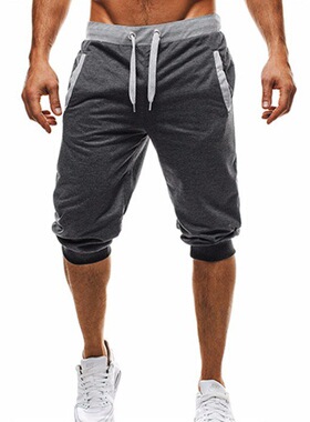 休闲7分裤运动短裤Men's Sport Cotton shorts casual pants Male