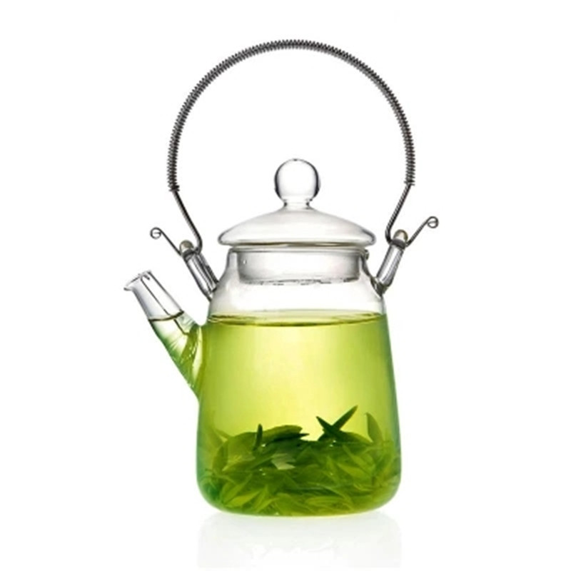 High Borosilicate Glass Teapot Coloured Glaze Handle Pot Household Scented Tea Making Teapot Electric Pottery Stove Boiling Teapot Kettle