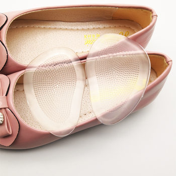 Small Forefoot Pad Silicone Shock Absorbing Decompression Non-slip Thickened Forefoot Half Size Pad Invisible Transparent High Heels Heel Pad