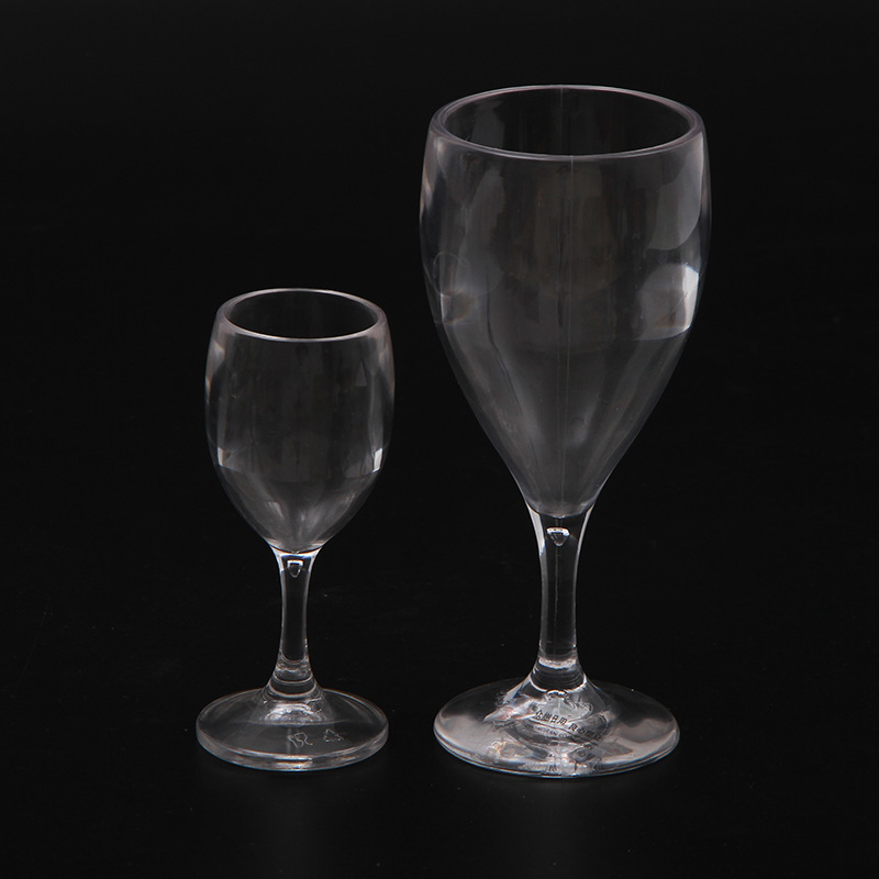 Zhongqi PC acrylic spirits glass drop-resistant household wine glass thickened transparent goblet wholesale logo