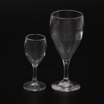 Zhongqi PC acrylic spirits glass drop-resistant household wine glass thickened transparent goblet wholesale logo