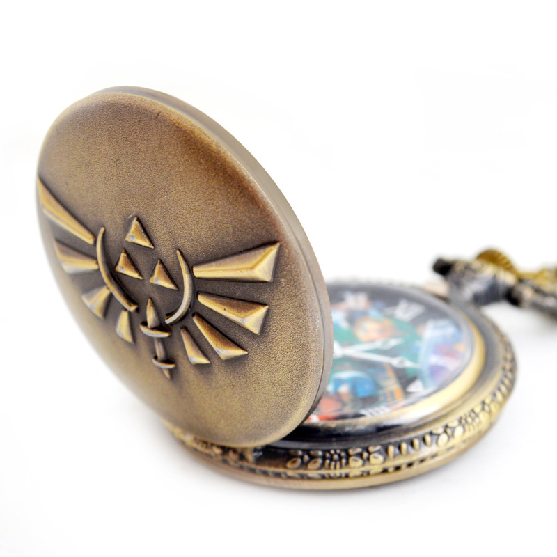 夏季动漫卡通怀表复仇者联盟石英表儿童项链怀表复古翻盖怀表批发