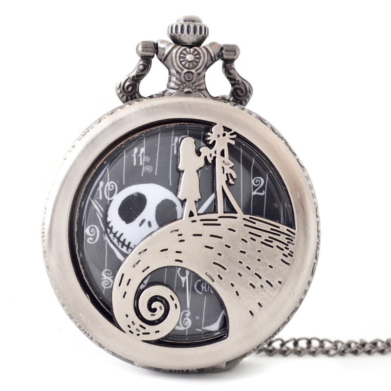 夏季动漫卡通怀表复仇者联盟石英表儿童项链怀表复古翻盖怀表批发