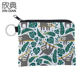 Amazon Hot Selling Sloth Cartoon Creative Coin Purse Anti-Splash Water Storage Bag Portable Personality Card Case Key Case