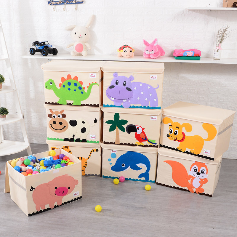 Children's Toy Storage Box Organizer Baby Cartoon Large Storage Box Clothing Storage Large Capacity Storage Box