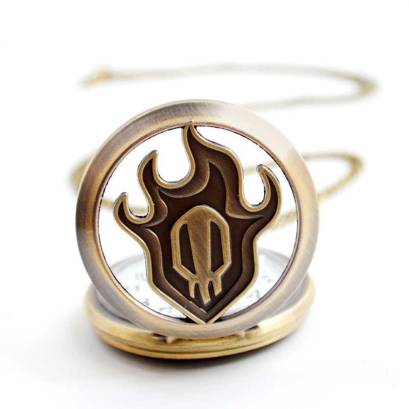 夏季动漫卡通怀表复仇者联盟石英表儿童项链怀表复古翻盖怀表批发