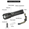 Cross-border super bright P70 flashlight aluminum alloy long-shot waterproof 5V USB rechargeable outdoor flashlight
