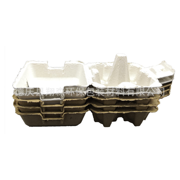 Xiangsen Factory Direct Supply Gray 4-Piece Egg Carton Fully Degradable Pulp Colorfuled Egg Carton Egg Tray Environmentally Friendly