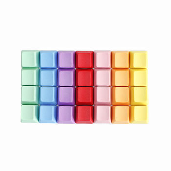 Pbt Unengraved Keycap 1U Thickeneded Mechanical Keyboard R1 R2 R3 R4 Highly Personalized Monochrome Multi-Color Rainbow Matchinging