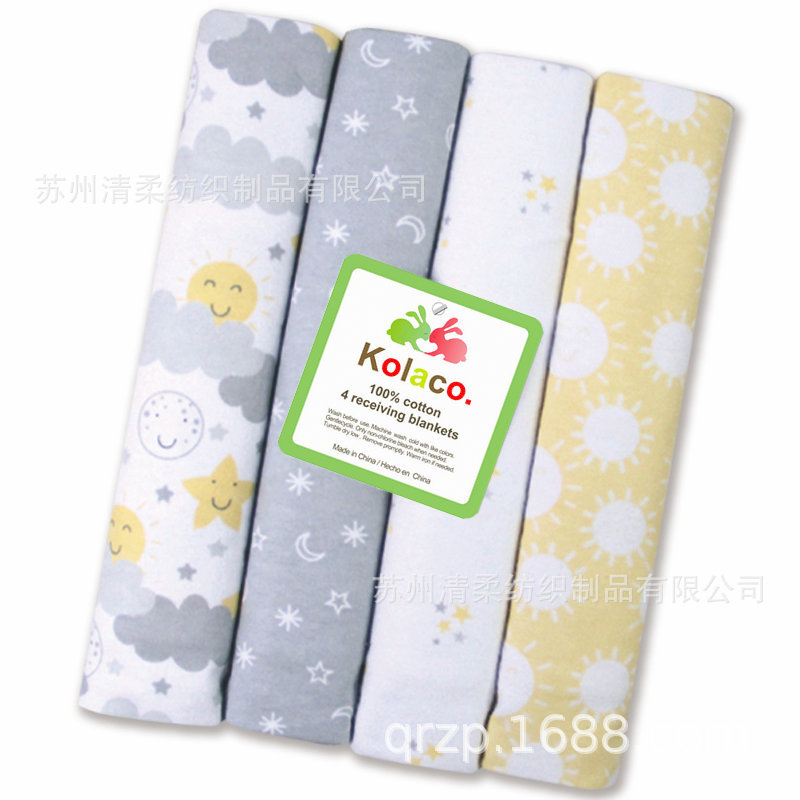 Flannel cotton baby blanket foreign trade infant wrap towel sleeping blanket a generation of hair