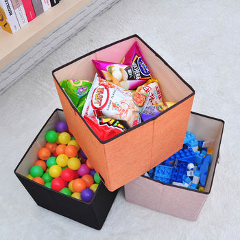 Fabric Folding Storage Box Toy Wardrobe Sundries Organizer Clothes Storage Box Simple Home Organizer Storage Box