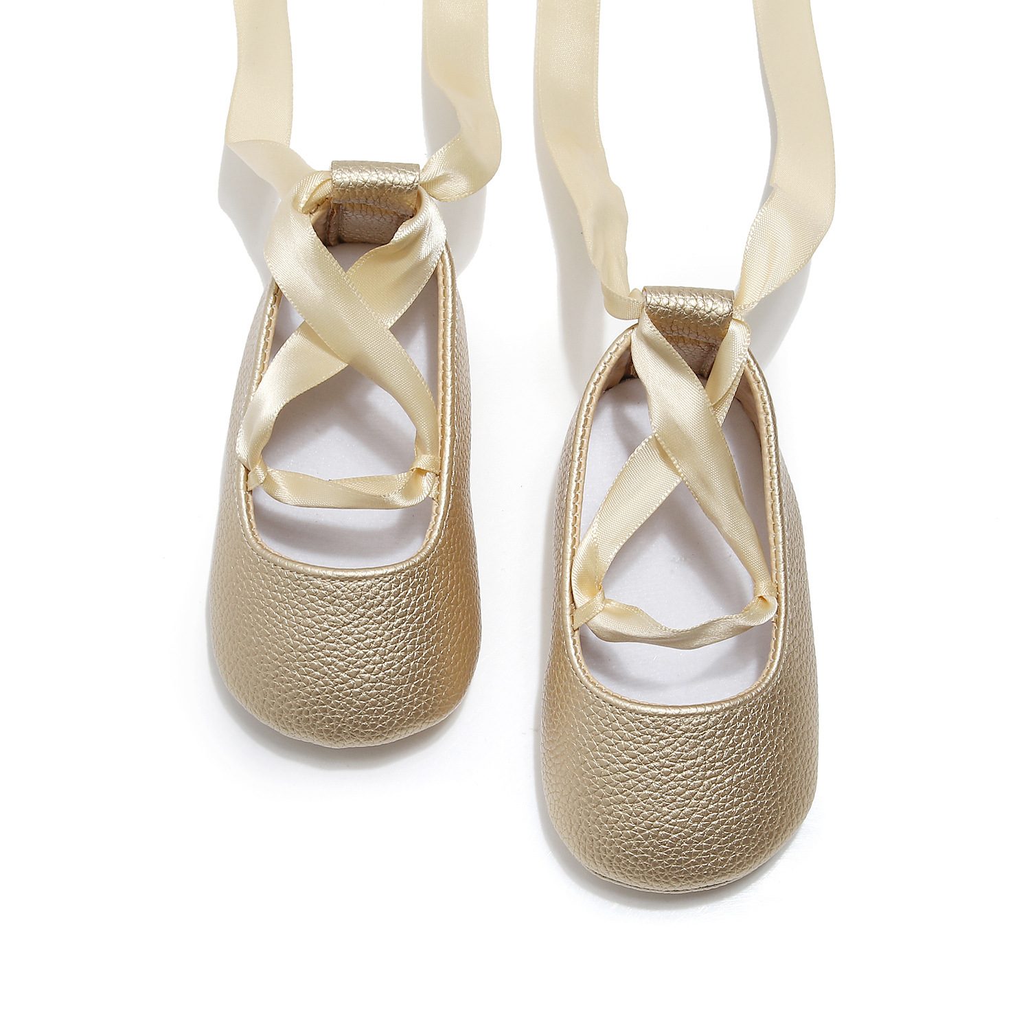 Ribbon Dance Shoes for Girls, Princess Shoes, Baby Toddler Shoes, Infant Shoes with Soft Soles for Ages 0-1-2, Non-Slip Soft Soles