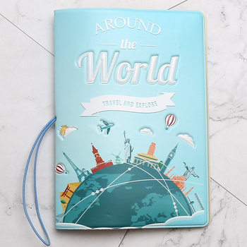 Travel around the world passport set multi-function passport certificate ticket storage folder passport leather bag