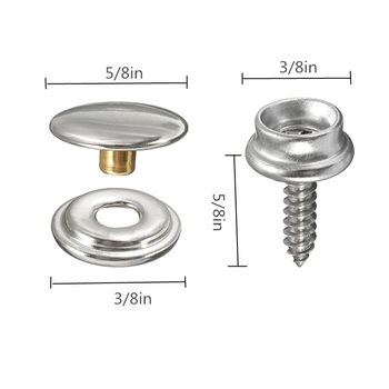 Stainless steel screw big white buckle tent tarpaulin screw fixed buckle copper outdoor supplies accessories four-joint buckle